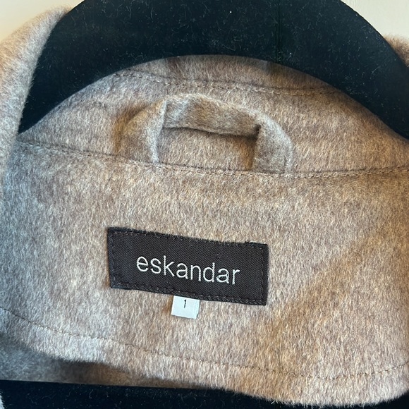 Eskandar cashmere mink tan brown swing jacket open oversized flowy size 1 - Picture 2 of 15